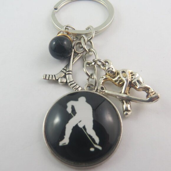 Key Chain Accessories - Hockey Keychain Hockey Lover Gift Hockey Stick Charm Key Ring Gift for Player
